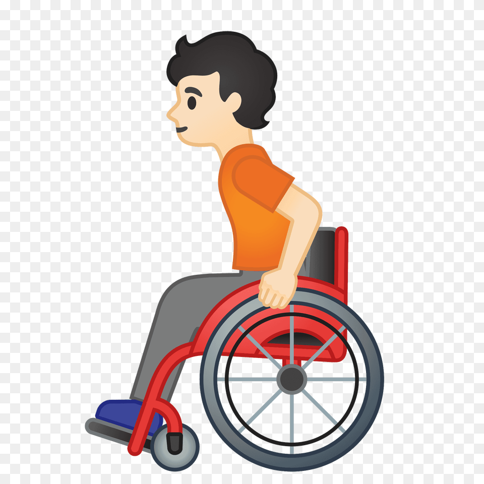 Person In Manual Wheelchair Emoji Clipart, Furniture, Chair, Face, Head Png Image