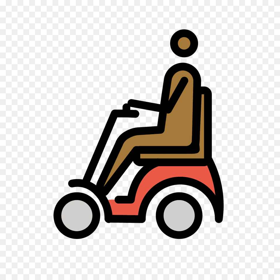 Person In Motorized Wheelchair Emoji Clipart, Grass, Lawn, Plant, Device Free Png Download
