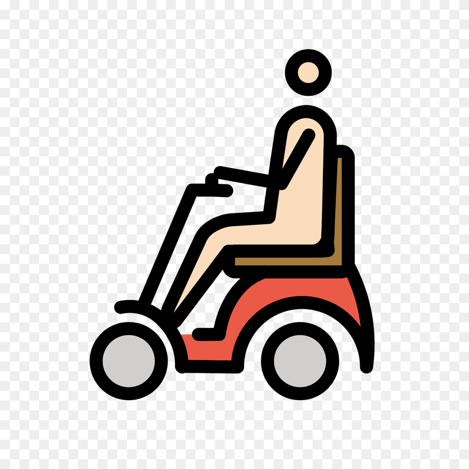 Person In Motorized Wheelchair Emoji Clipart, Grass, Lawn, Plant, Device Png Image