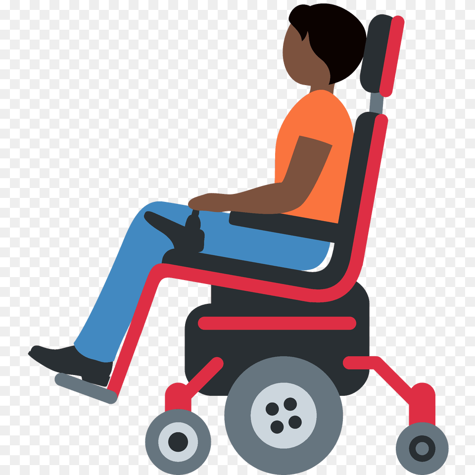 Person In Motorized Wheelchair Emoji Clipart, Furniture, Chair, Tool, Plant Free Png