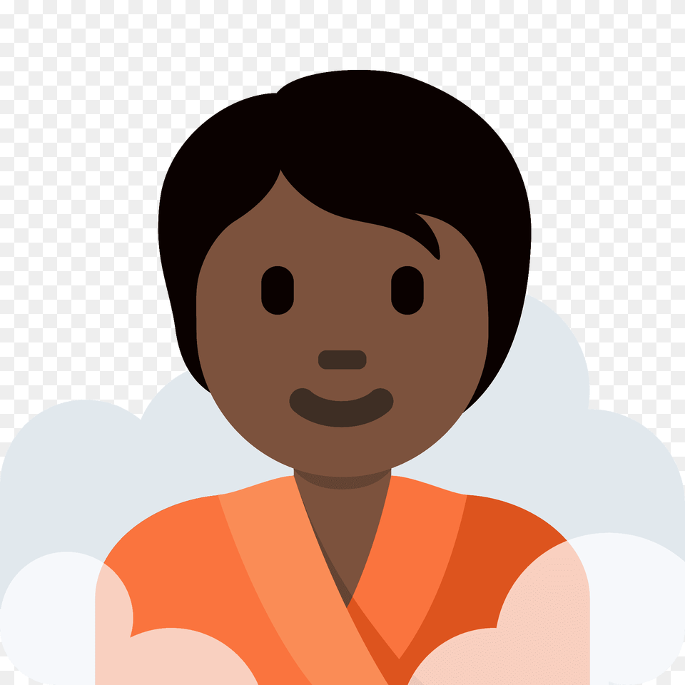 Person In Steamy Room Emoji Clipart, Face, Head, Photography, Portrait Png Image