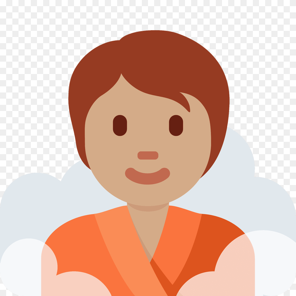 Person In Steamy Room Emoji Clipart, Face, Head, Photography, Portrait Free Transparent Png