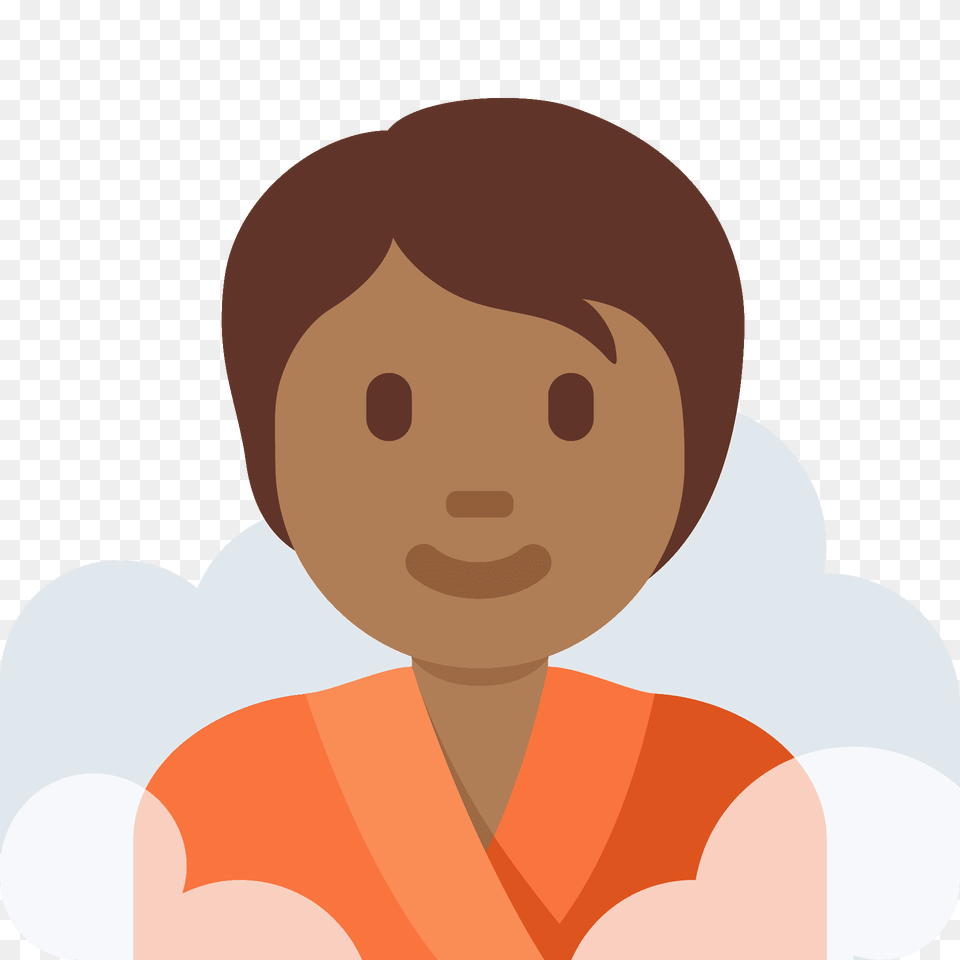 Person In Steamy Room Emoji Clipart, Face, Head, Photography, Portrait Free Transparent Png