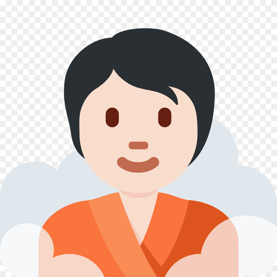 Person In Steamy Room Emoji Clipart, Face, Head, Photography, Portrait Free Transparent Png