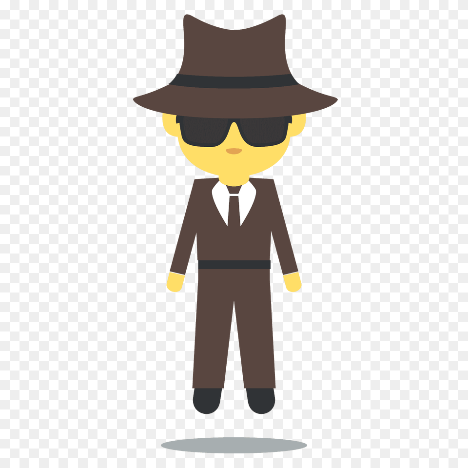 Person In Suit Levitating Emoji Clipart, Clothing, Formal Wear, Hat, Footwear Free Png Download