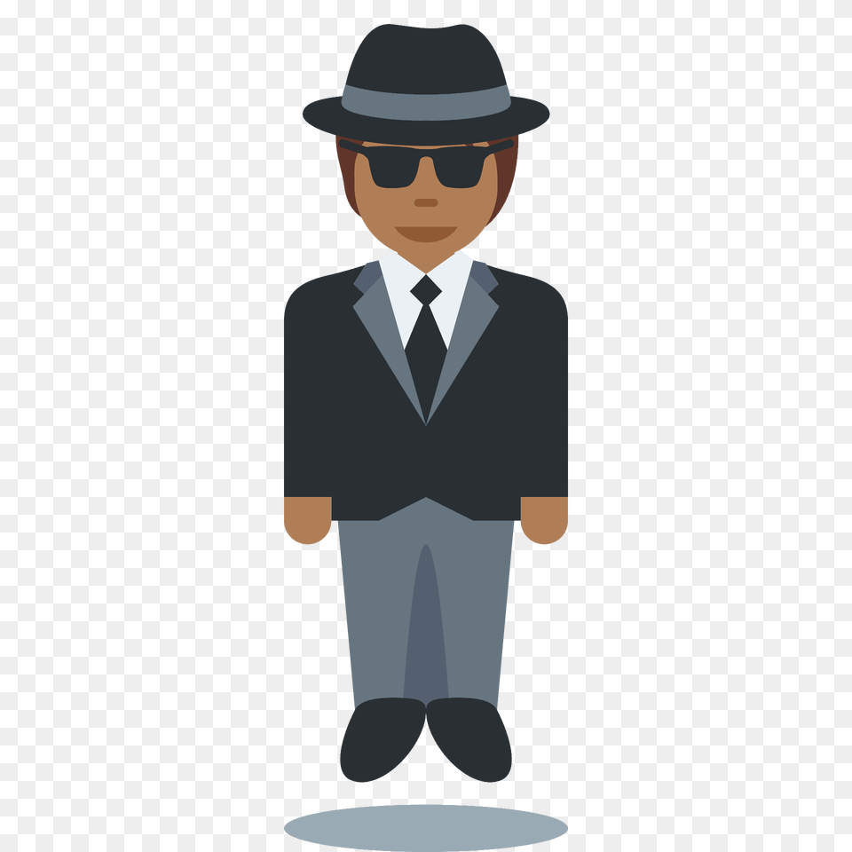 Person In Suit Levitating Emoji Clipart, Clothing, Formal Wear, Accessories, Tie Png