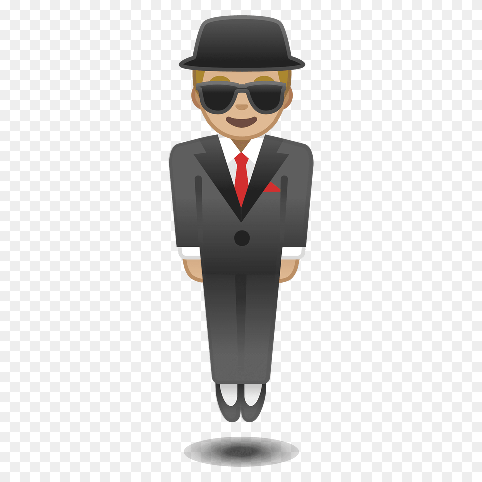 Person In Suit Levitating Emoji Clipart, Accessories, Tie, Clothing, Formal Wear Free Png