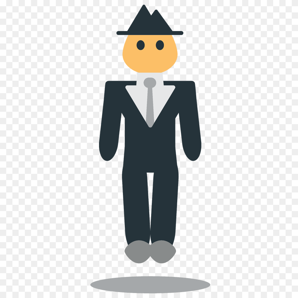 Person In Suit Levitating Emoji Clipart, Clothing, Formal Wear, Tuxedo, Accessories Free Transparent Png