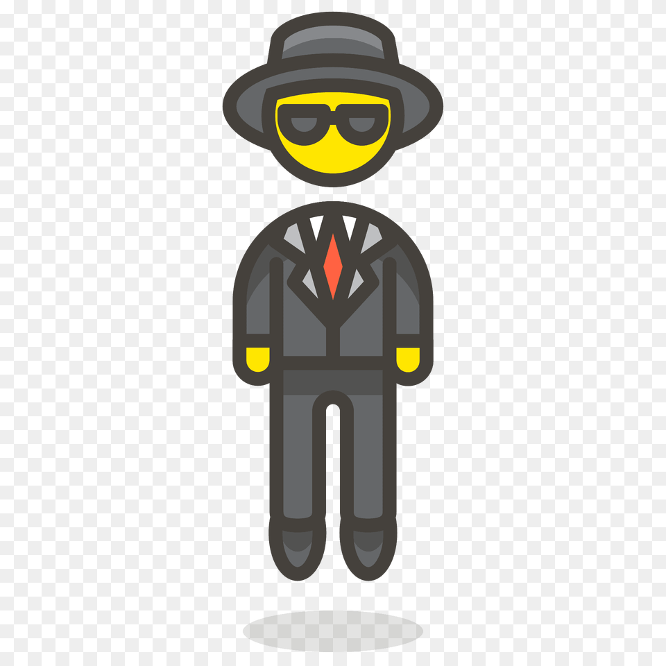 Person In Suit Levitating Emoji Clipart, Art, Face, Head Png Image