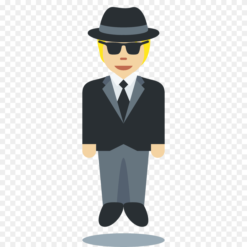 Person In Suit Levitating Emoji Clipart, Clothing, Formal Wear, Accessories, Tie Free Png Download