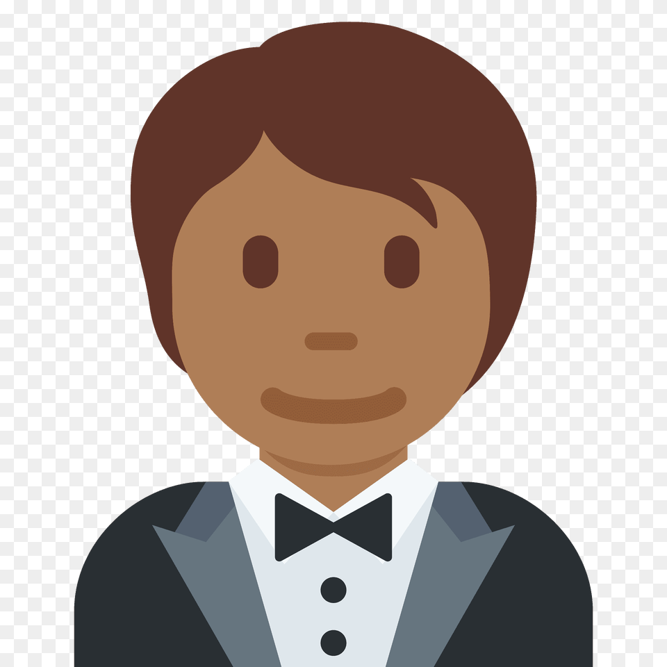 Person In Tuxedo Emoji Clipart, Accessories, Portrait, Suit, Head Png Image