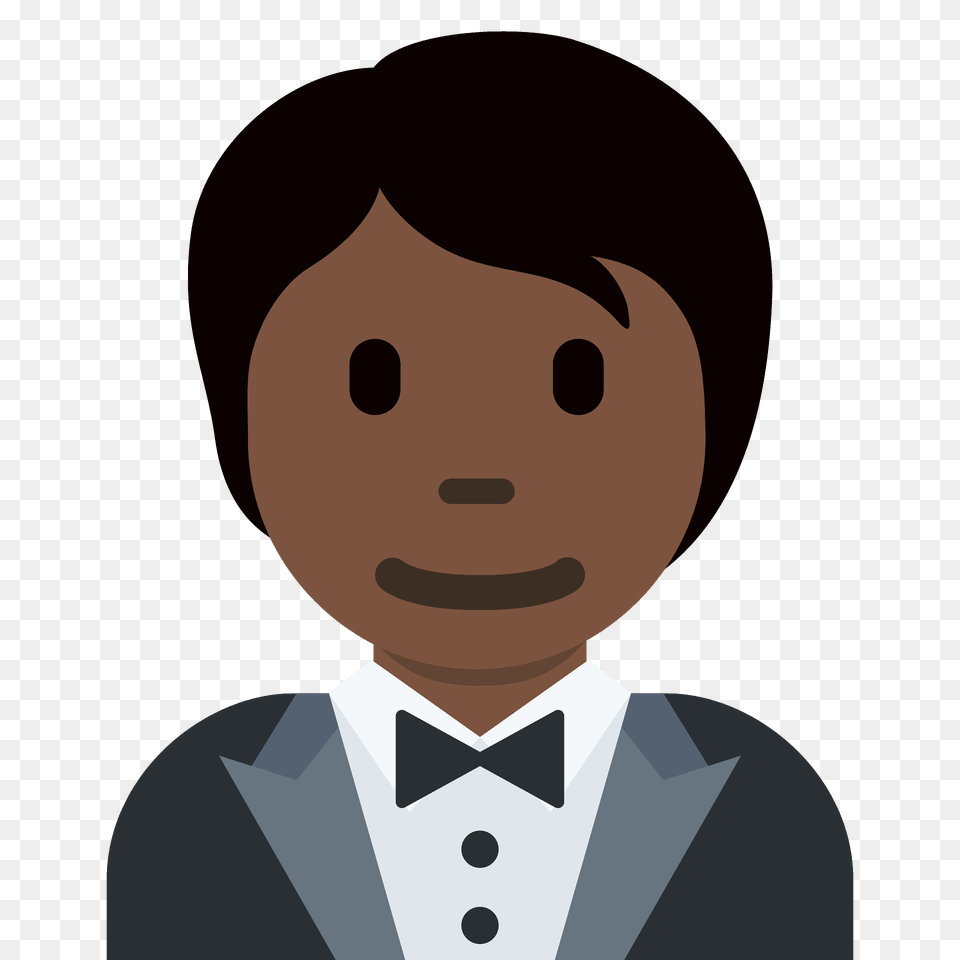 Person In Tuxedo Emoji Clipart, Accessories, Portrait, Suit, Head Png Image