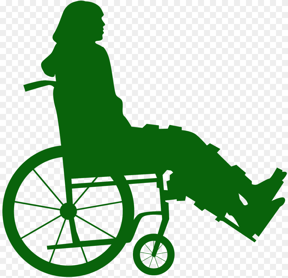 Person In Wheelchair Silhouette, Chair, Furniture, Machine, Wheel Png Image