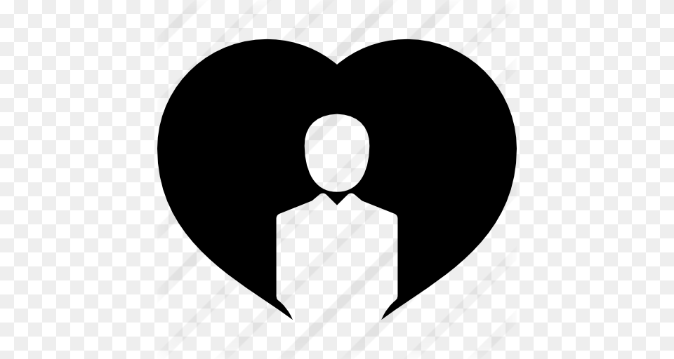 Person Inside A Heart, Gray Free Transparent Png