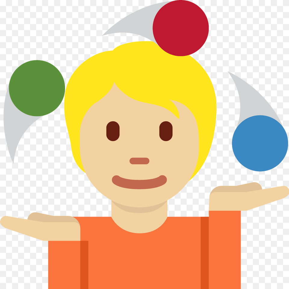 Person Juggling Emoji Clipart, Face, Head, Baby, Art Png Image