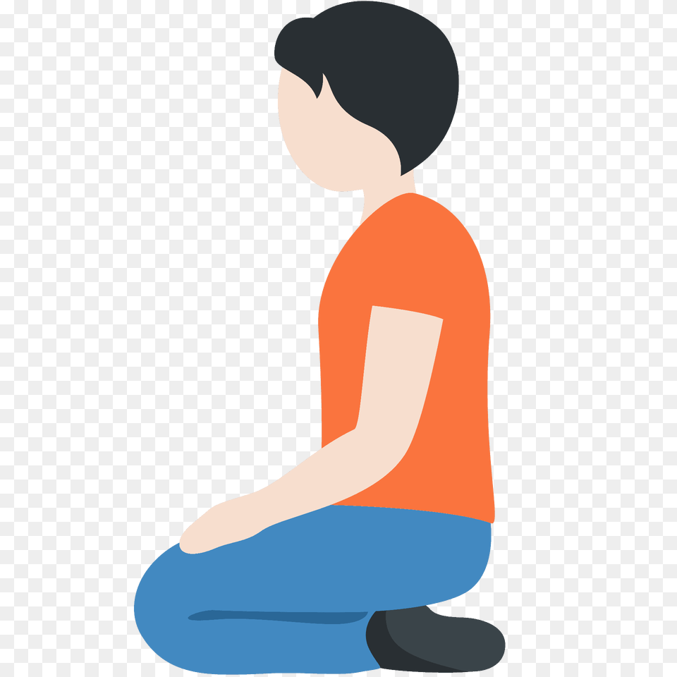 Person Kneeling Emoji Clipart, Sitting, Boy, Child, Male Free Transparent Png