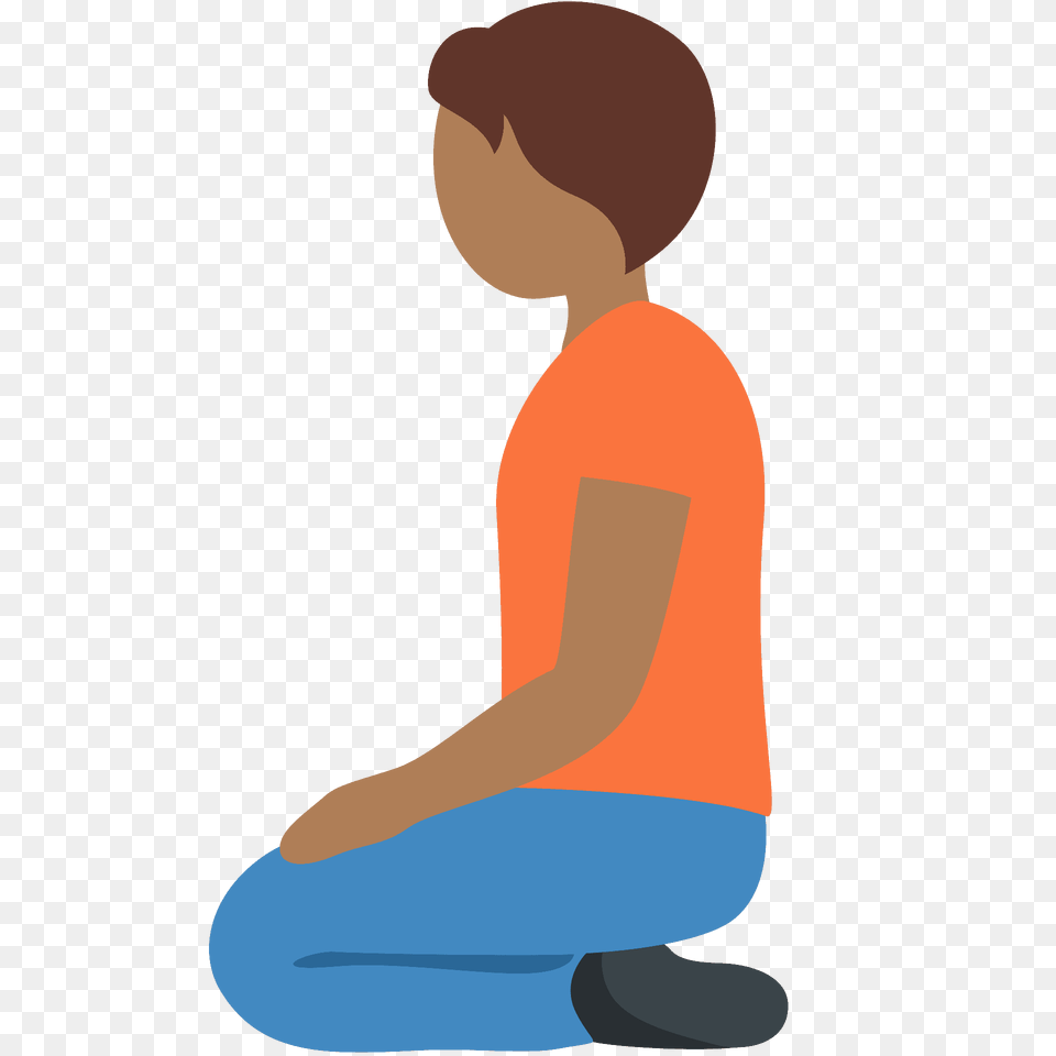 Person Kneeling Emoji Clipart, Sitting, Clothing, Footwear, Shoe Png Image