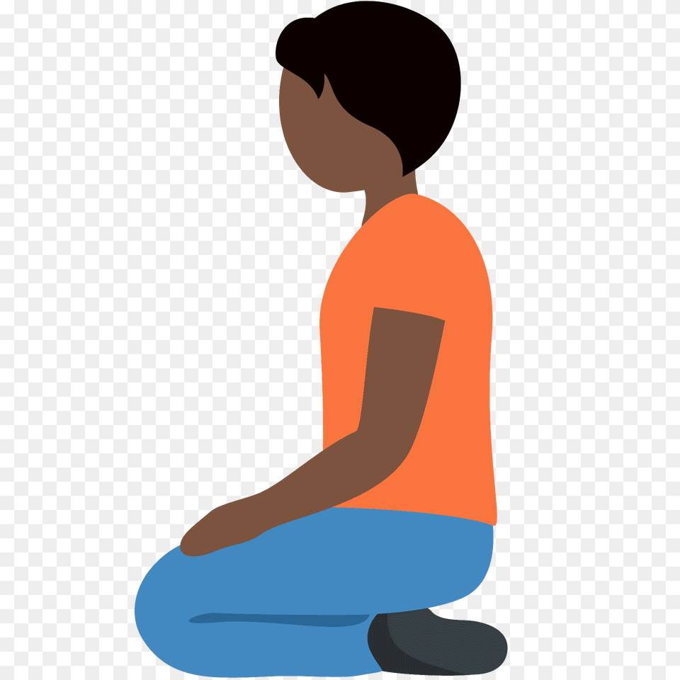 Person Kneeling Emoji Clipart, Boy, Child, Male, Sitting Free Png Download