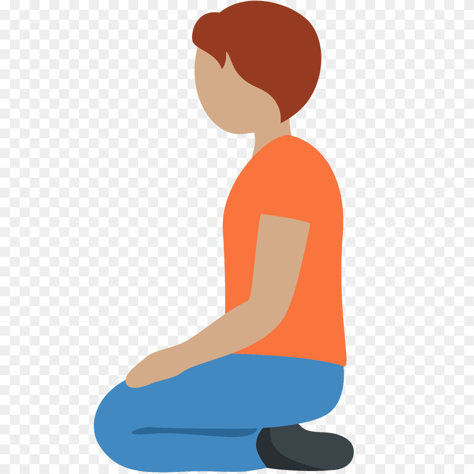 Person Kneeling Emoji Clipart, Sitting, Clothing, Footwear, Shoe Png Image