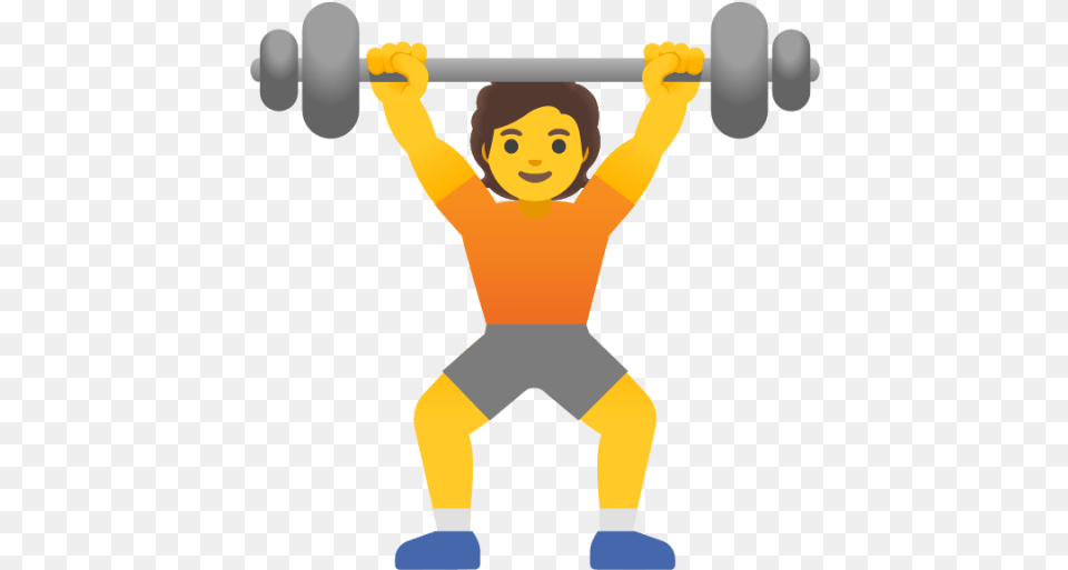 Person Lifting Emoji Weight Lifting Emoji, Baby, Face, Head, Working Out Png Image