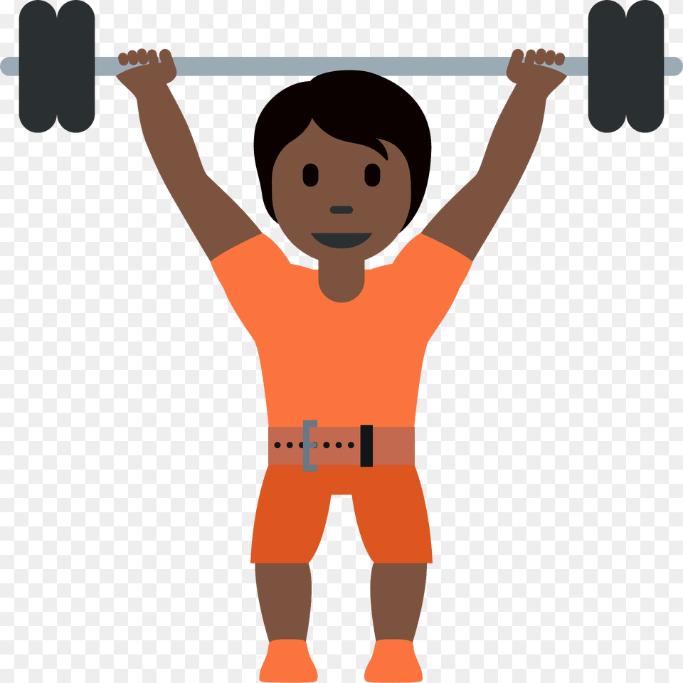 Person Lifting Weights Emoji Clipart, Boy, Child, Male, Head Png