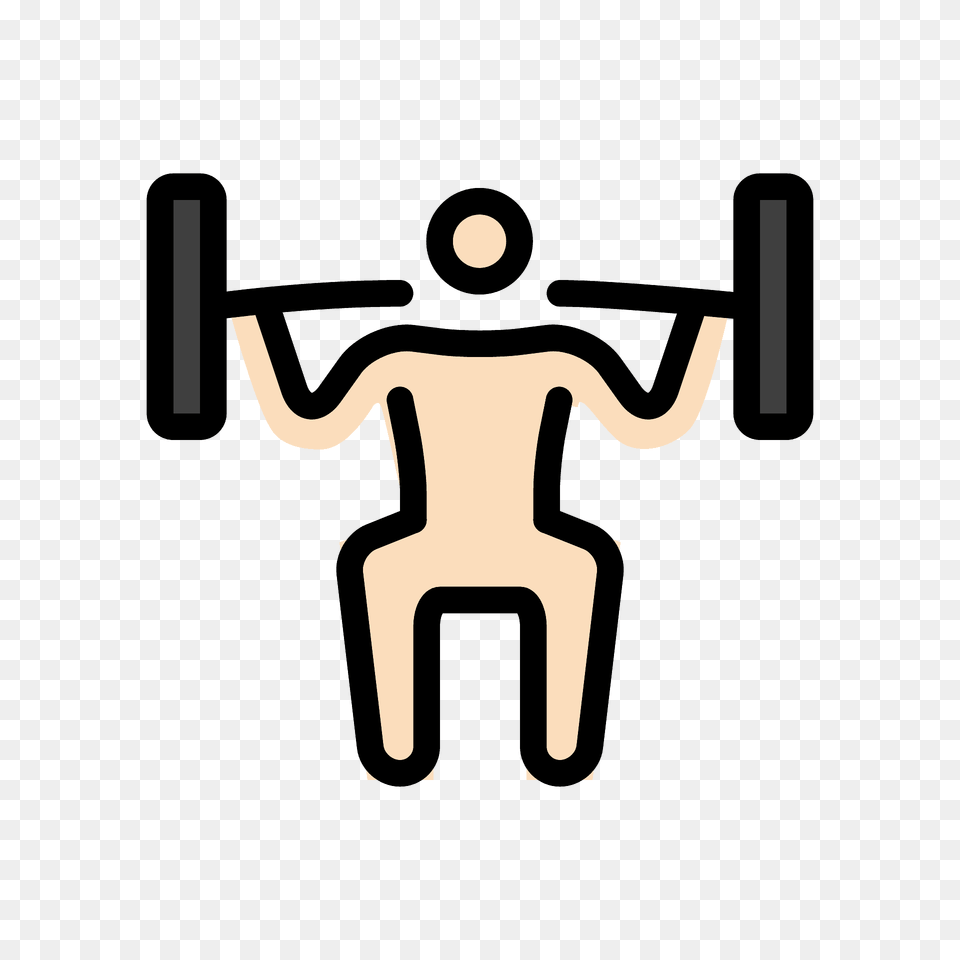 Person Lifting Weights Emoji Clipart, Cross, Symbol, Back, Body Part Png Image