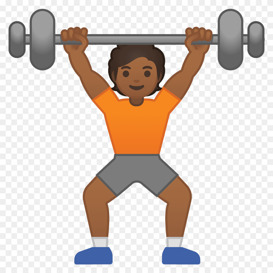 Person Lifting Weights Emoji Clipart, Baby, Face, Head, Working Out Free Png