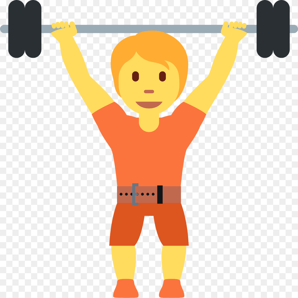 Person Lifting Weights Emoji Clipart, Baby, Face, Head, Working Out Free Png Download