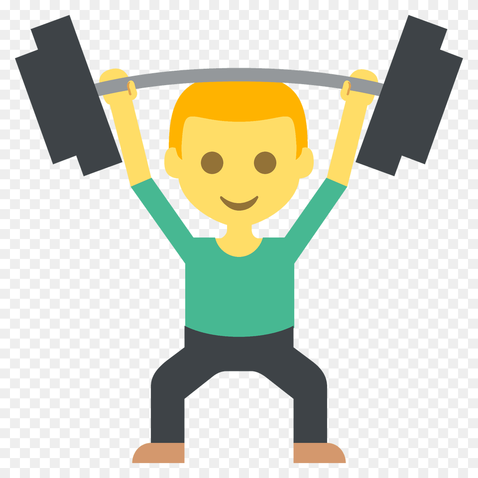 Person Lifting Weights Emoji Clipart, Photography, Face, Head, Cleaning Free Png Download