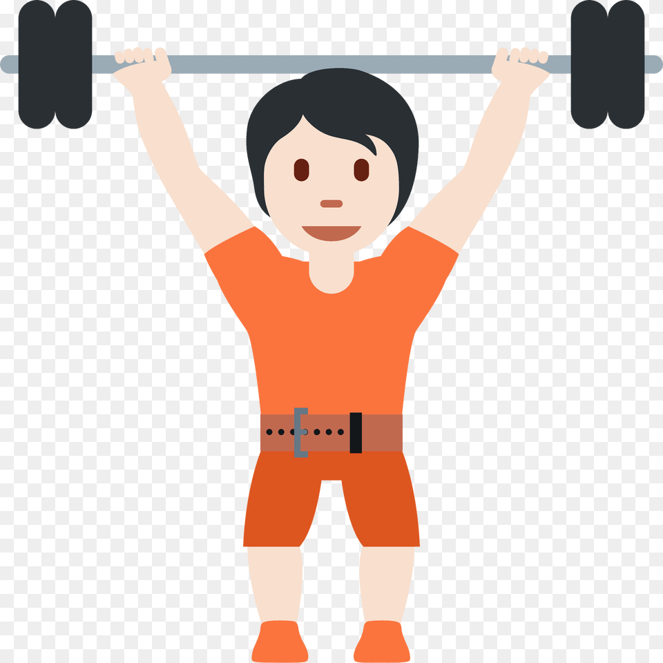 Person Lifting Weights Emoji Clipart, Baby, Face, Head, Clothing Free Png Download