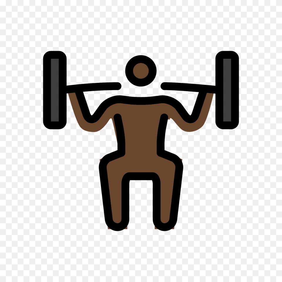 Person Lifting Weights Emoji Clipart, Cross, Symbol, Back, Body Part Free Png Download