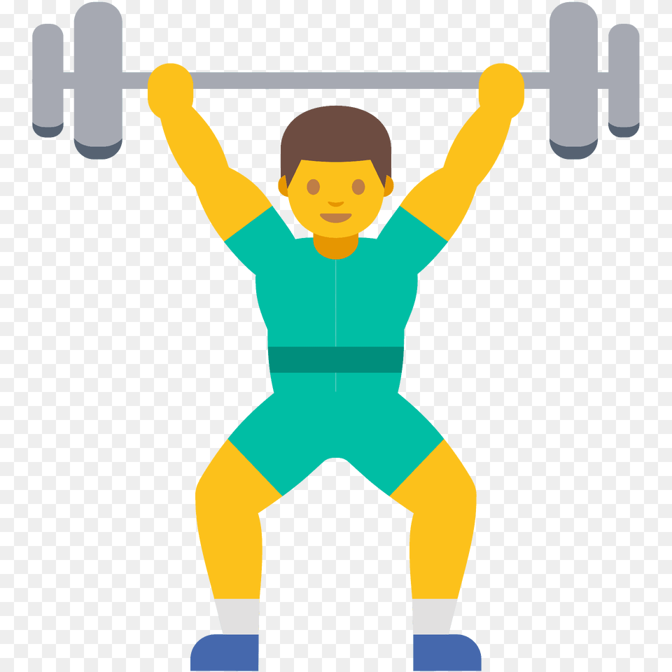 Person Lifting Weights Emoji Clipart, Boy, Child, Male, Face Free Png Download