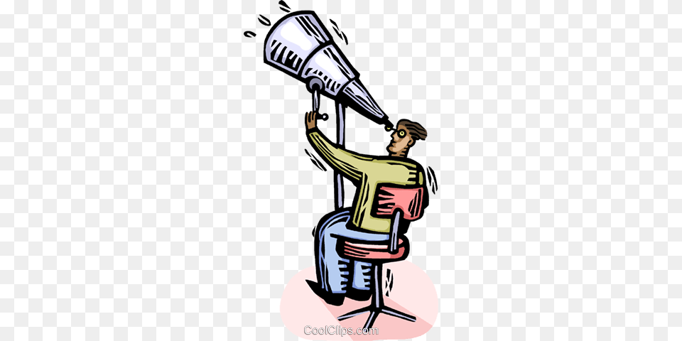 Person Looking Through A Telescope Royalty Vector Clip Art, Lighting, Face, Head Png