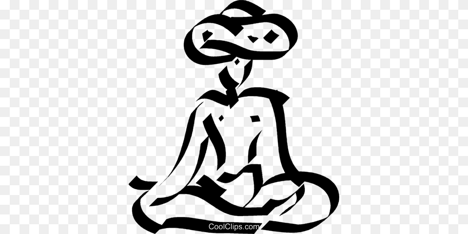 Person Meditating Royalty Vector Clip Art Illustration, Clothing, Hat, Kneeling Png