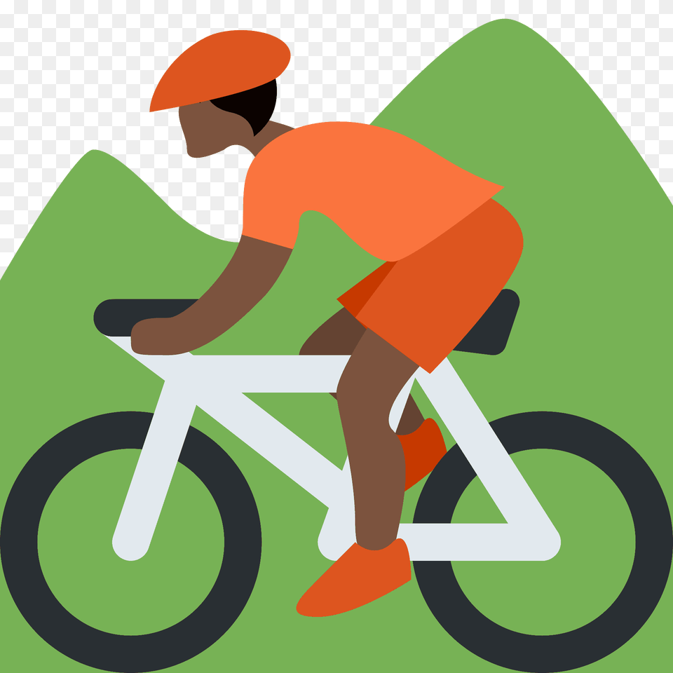 Person Mountain Biking Emoji Clipart, Bicycle, Transportation, Vehicle, Cycling Free Transparent Png