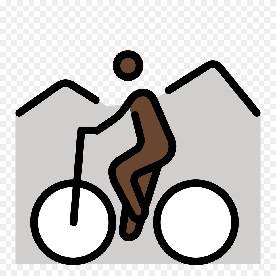 Person Mountain Biking Emoji Clipart, Smoke Pipe, Sign, Symbol Png