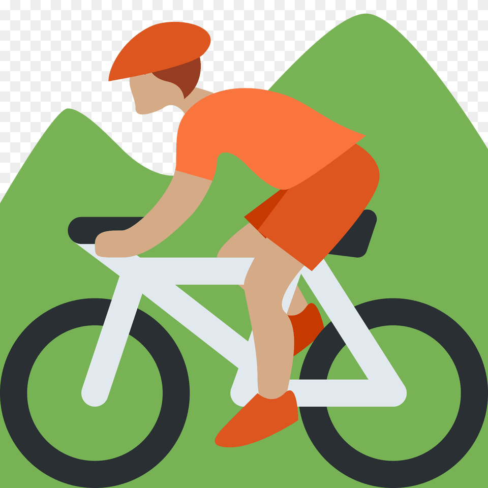 Person Mountain Biking Emoji Clipart, Bicycle, Boy, Child, Male Free Png Download