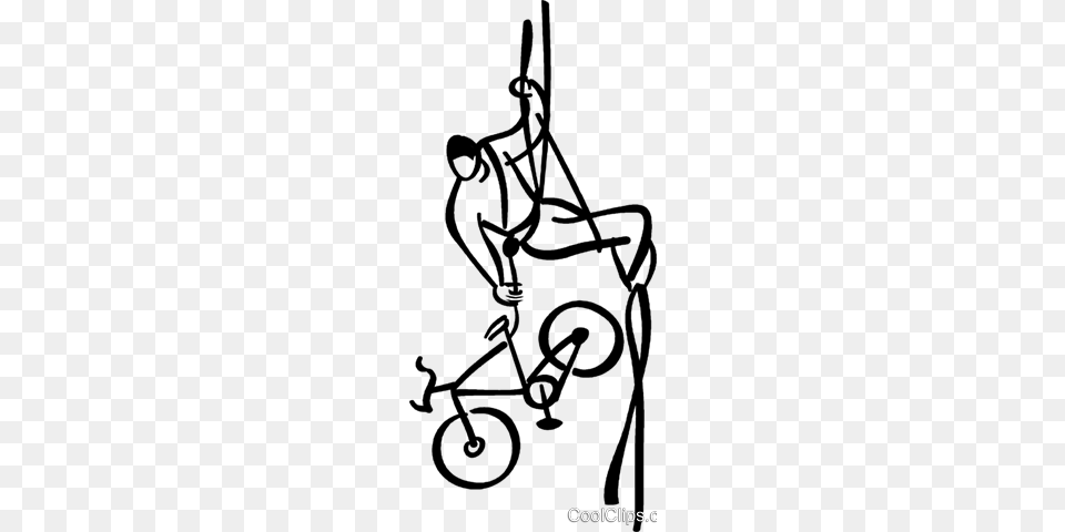 Person Mountain Climbing With A Bike Royalty Vector Clip Art, Bicycle, Bmx, Machine, Transportation Free Transparent Png