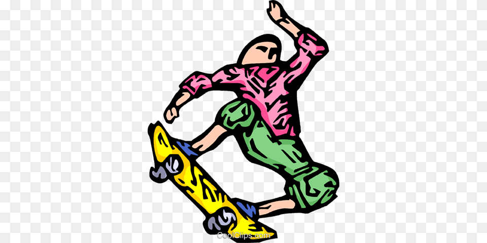 Person On A Skateboard Royalty Vector Clip Art Illustration, Face, Head Png