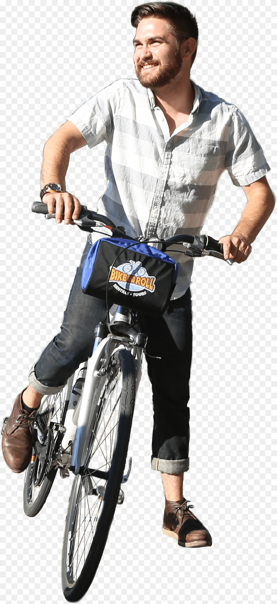 Person On Bike Front, Wheel, Machine, Male, Man Png