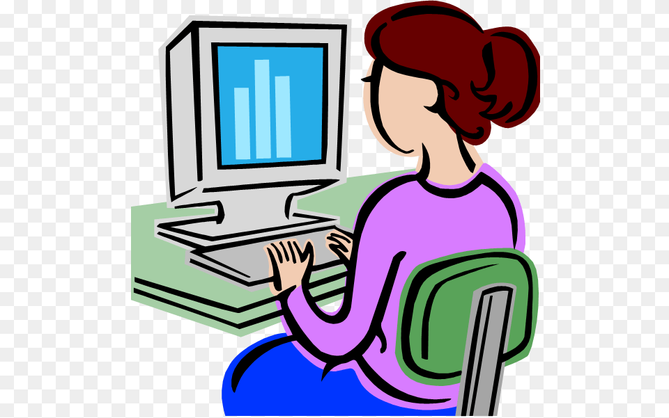 Person On Computer Clipart, Electronics, Pc, Computer Hardware, Hardware Free Png