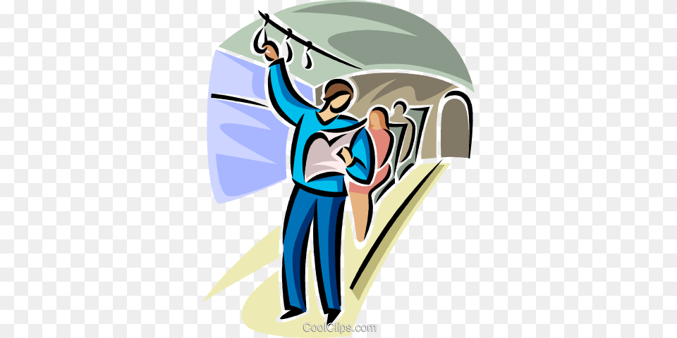 Person On The Subway Royalty Vector Clip Art Illustration, Photography, Cleaning, People, Outdoors Free Png