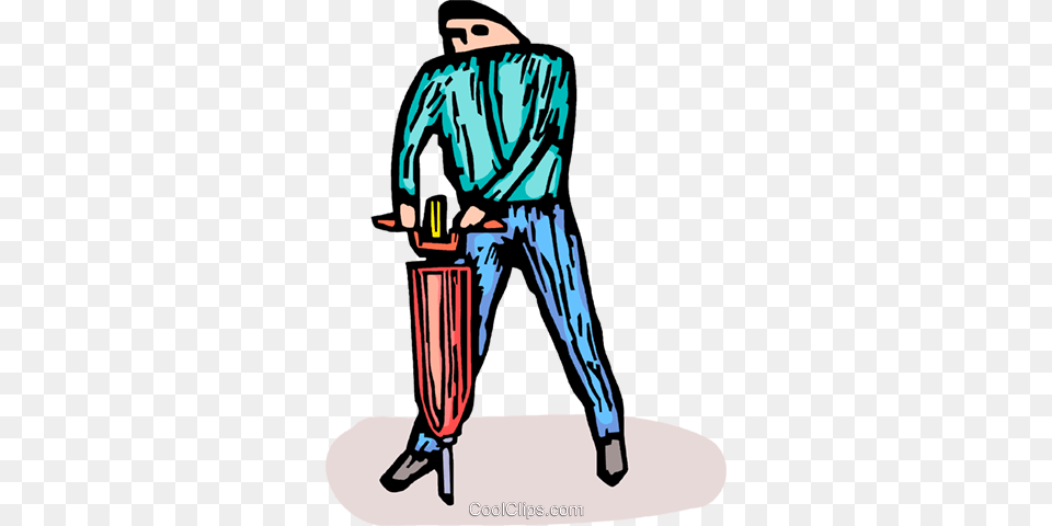 Person Operating A Jackhammer Royalty Vector Clip Art, Adult, Clothing, Male, Man Free Png Download