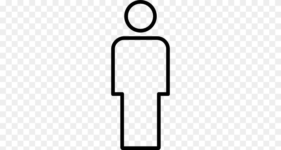 Person Outline Image, Gray Free Png