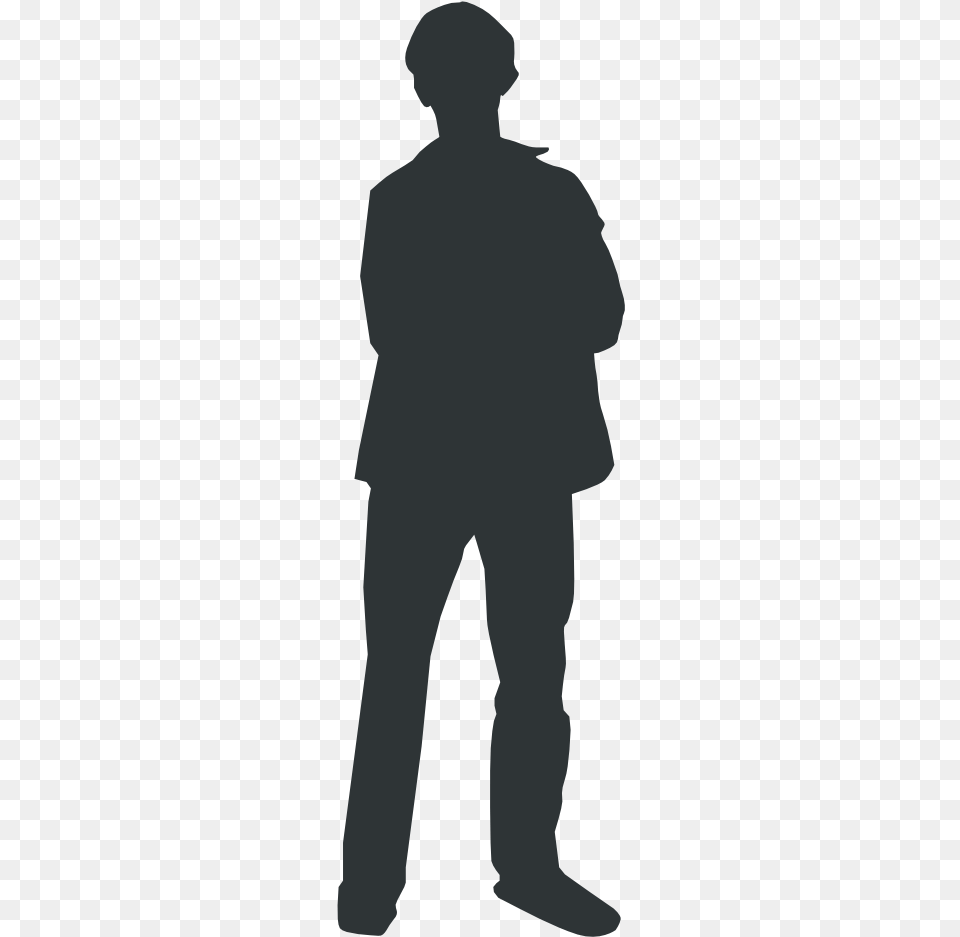 Person Outline Vector Person Standing Clipart, Silhouette, Adult, Male, Man Free Transparent Png