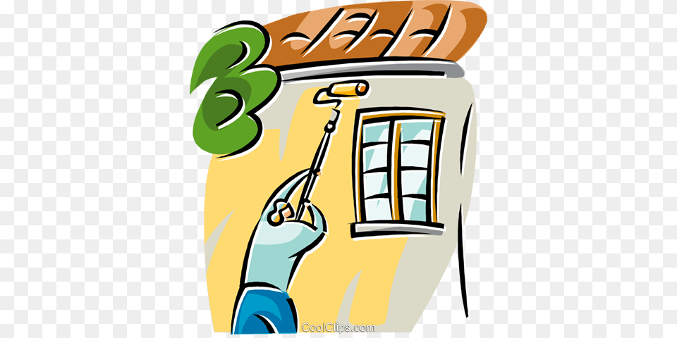 Person Painting A House Royalty Vector Clip Art Illustration, Cleaning, Photography, Adult, Male Free Png