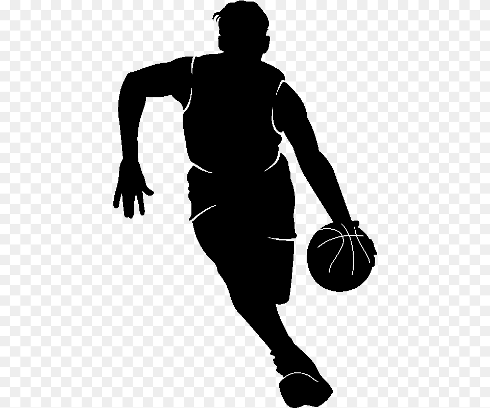 Person Playing Basketball, Gray Free Png Download