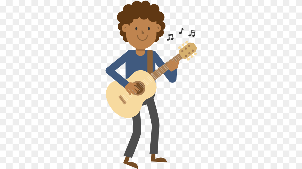 Person Playing Guitar Cartoon, Musical Instrument, Face, Head, Leisure Activities Free Transparent Png