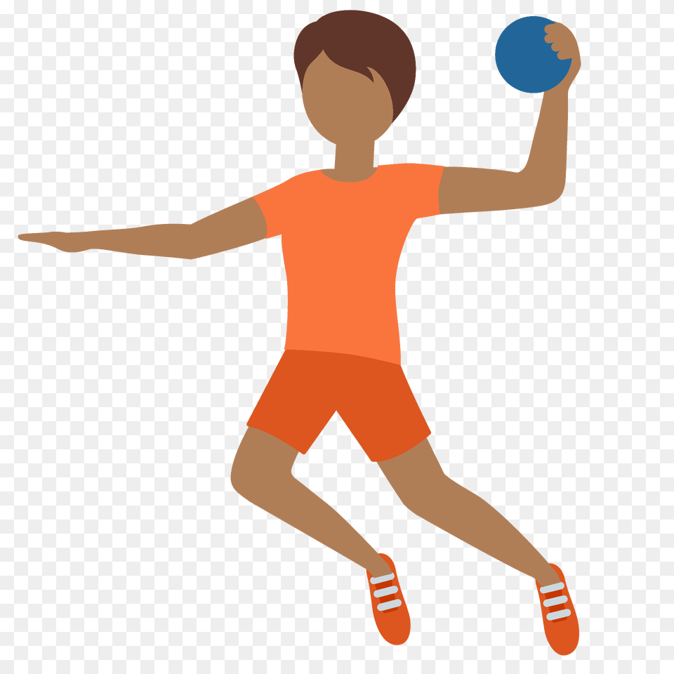 Person Playing Handball Emoji Clipart, Ball, Sphere, Sport, Child Png Image