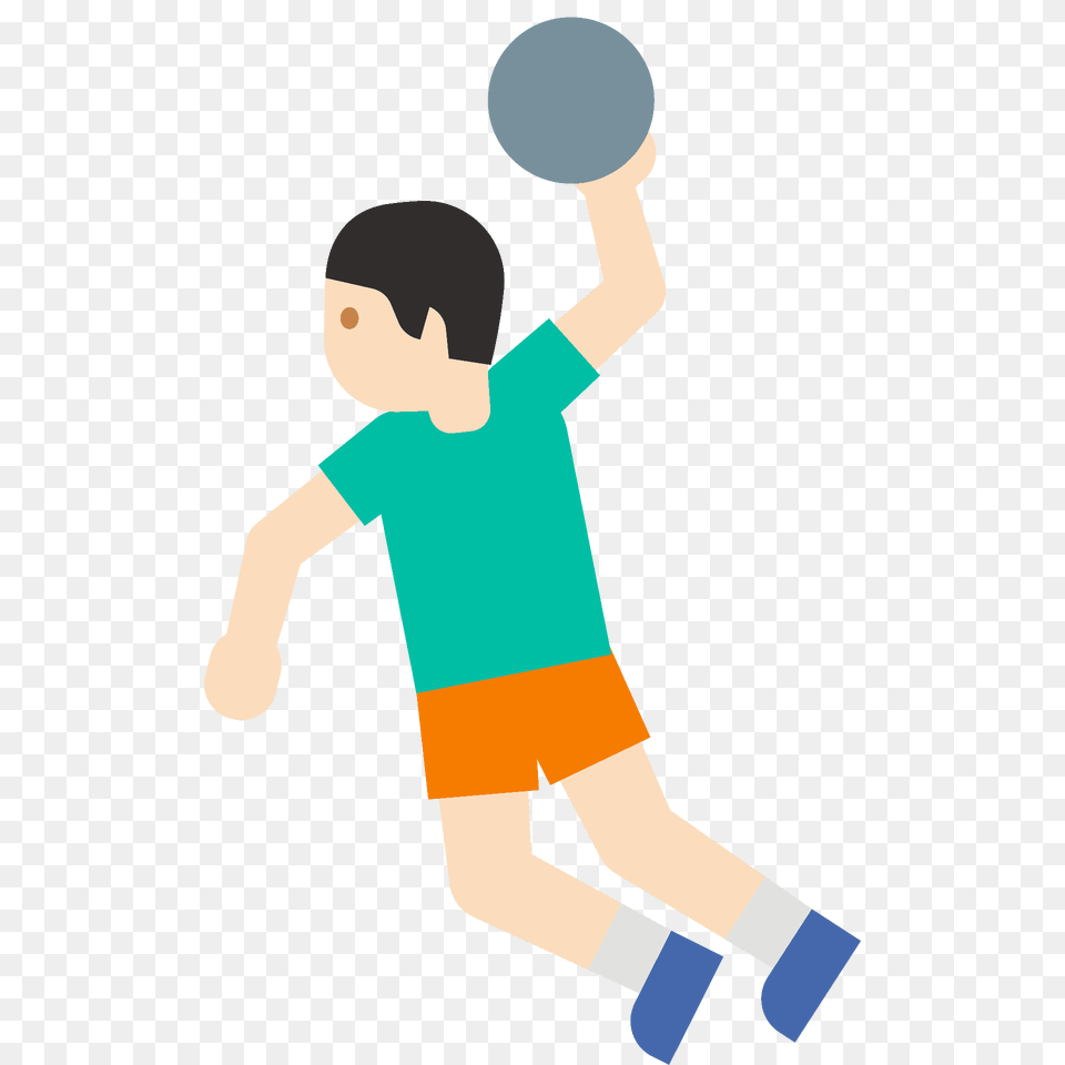 Person Playing Handball Emoji Clipart, Ball, Sport, Sphere, Clothing Free Transparent Png
